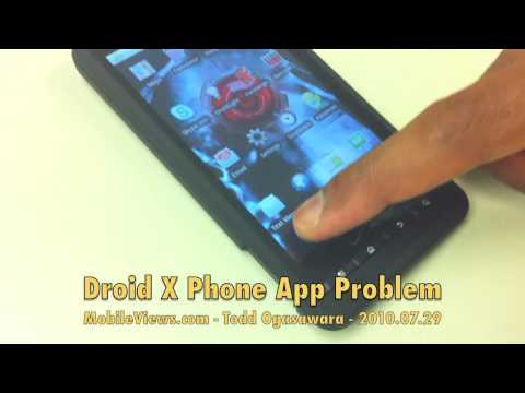 how to troubleshoot a droid x