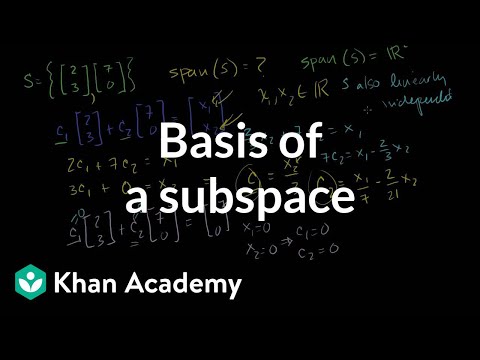 how to define a nontrivial subspace of r^2