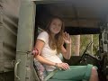 Lara Spotts rides in the M35A2C