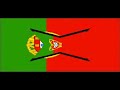 Montagem de Hino mais a bandeira republicana de Portugal