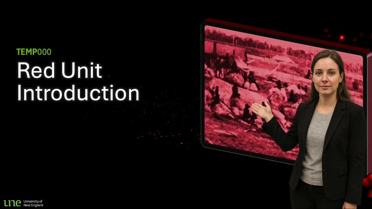 UNE Studio Intro Red