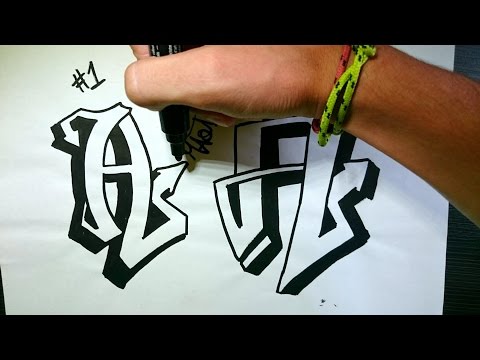 how to draw graffiti on a paper