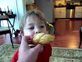 jax eating popover with ice cream