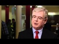Irish Foreign Minister Eamon Gilmore at the Front Line Defenders 6th Dublin Platform