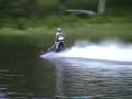 Snowmobiles on water