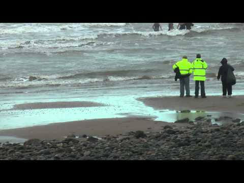 New Years Swimmers on Walney's Earnse Bay