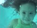 baby swims