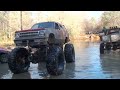 MUD TRUCKS OF THE SOUTH GOIN DEEP CROSSIN SLOUGH - SABINE RIVER RATS!