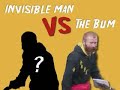 pelea de un borracho contra hombre invisible