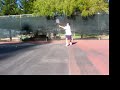 Tennis Pro Demonstrates Backhand & Forehand Technique Tennis Pro Demonstrates Backhand & Forehand Technique