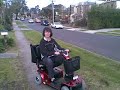 on the scooter