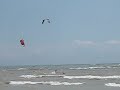 Kiteboarding at Long Point, Ontario in 25 mph wind - 06-17
