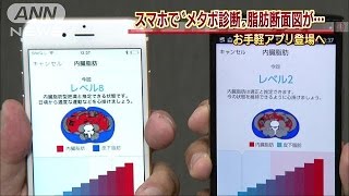 スマホでメタボ診断・・・ 内臓脂肪まる見えアプリ登場