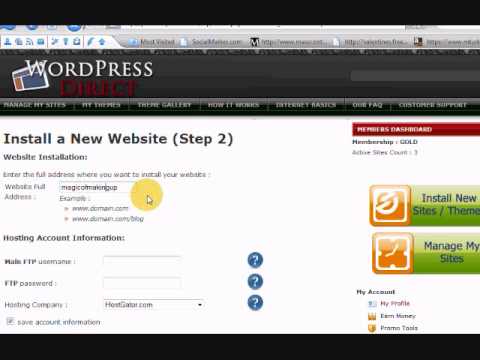 WordPressDirect Tutorial - Part 1