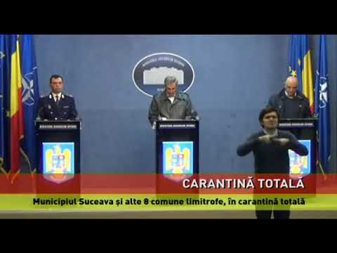 Municipiul Suceava și alte 8 comune limitrofe, în carantină totală