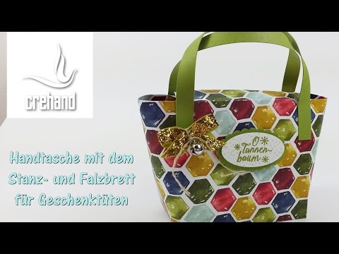 Weihnachtliche Handtasche mit dem PunchBoard Gift Bag von Stampin' Up!
