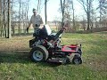 Convertible Mower-Ride converting to walking the pond edge!
