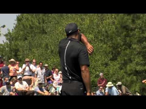 players - In the second round of THE PLAYERS Championship 2013, Tiger Woods hits his 252-yard second shot to 20 feet on the par-5 2nd hole and sinks the putt for eagle.
