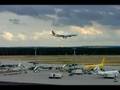 Landung am Rhein-Main Airport Frankfurt