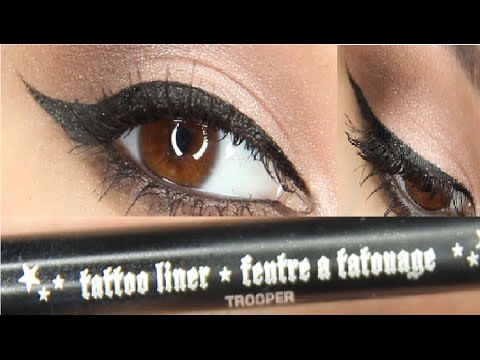 how to apply kat von d'tattoo eyeliner