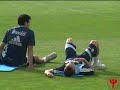 Entrenamiento del Real Madrid tras la victoria liguera
