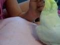 Lutino Cockatiel Getting Attention From Little Girl