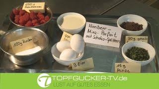 Himbeer–Minz– Parfait | Teil 2 | Dessert Mandel Honig Hippe schokolierte Früchte Himbeer–Minz– Parfait | Teil 2 | Dessert Mandel Honig Hippe schokolierte Früchte