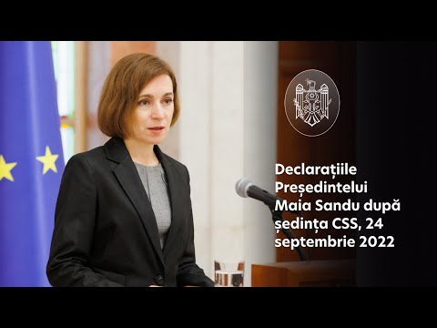 Briefing de presă al Președintei Maia Sandu după ședința Consiliului Suprem de Securitate din 24 septembrie 2022