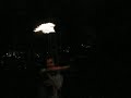 Fire spinning happily :)