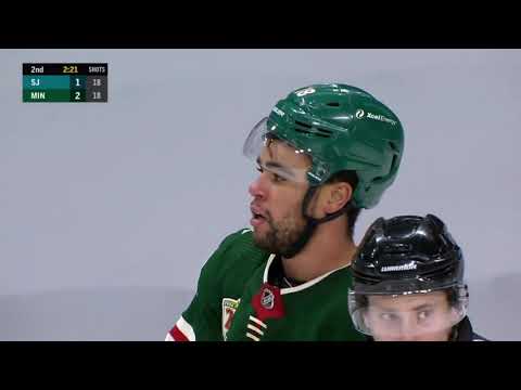 Jordan Greenway And Mario Ferraro Wrestle Minnesota Wild at San Jose Sharks