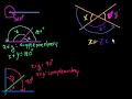 More on complementary and supplementary angles. Introduction to opposite angles.