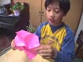 rosa em origami