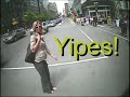 Bicycling on the Boulevard de  Maisonneuve, Montreal, Quebec, Canada