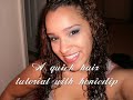 Naturally Curly Hair Routine && Quick Morning Makeup