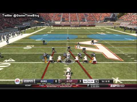 NCAA Football 13 Gameplay: Duke vs. Virginia Tech (Xbox 360)
