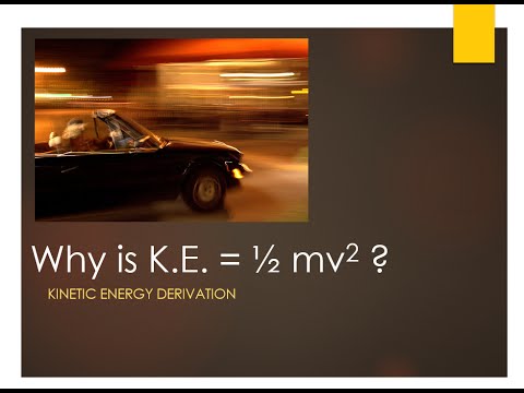 how to derive kinetic energy