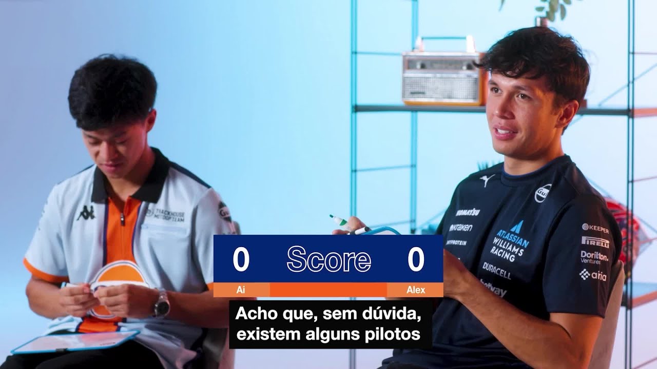 Alex Albon e Ai Ogura encaram um Quiz sobre Fórmula 1 e MotoGP. Quem leva a melhor?