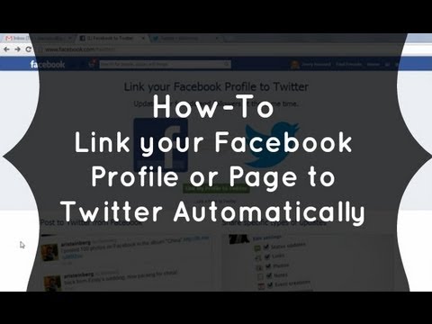how to link facebook page to twitter