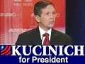 Dennis Kucinich for President Telling the Truth at Debate Dennis Kucinich for President Telling the Truth at Debate