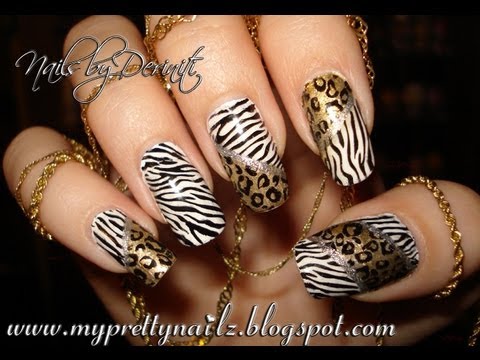 how to do easy zebra print nails