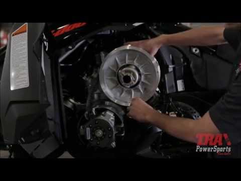 how to change a snowmobile belt