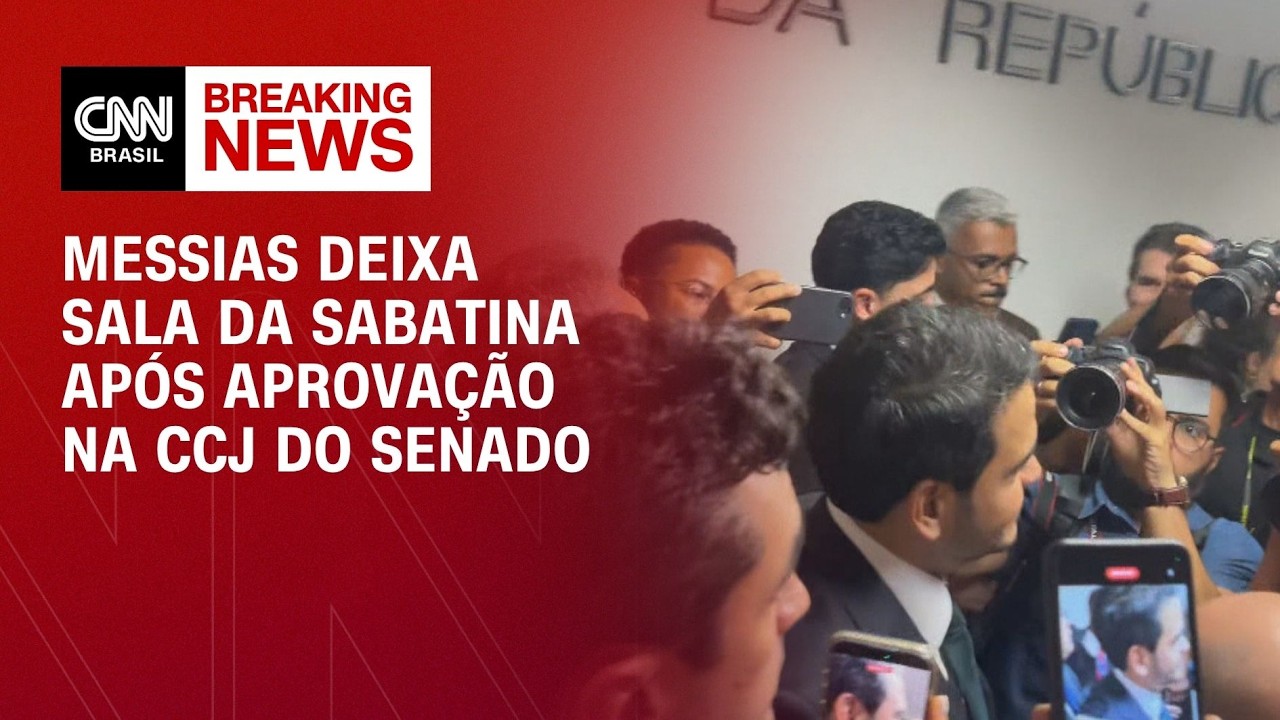 Jorge Messias deixa sala da CCJ após aprovação para vaga no STF | CNN 360°