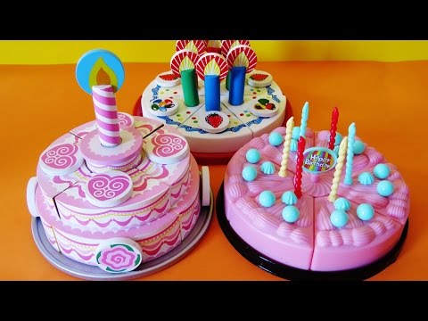 Toy velcro cutting birthday cakes strawberry cream cheesecake educational toys for kids