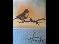 Sunset Bird Handmade Thank You Card Sunset Bird Handmade Thank You Card