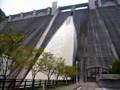 浦山ダムの放流　The discharge of the Urayama dam