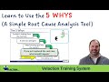 5 Whys Root Cause Analysis Problem Solving Tool--Video Training