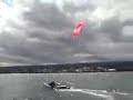 kite-boating a cat, Mav in Hilo Hawaii