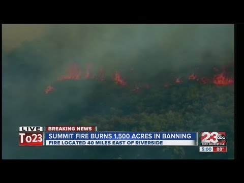 banning - The fire started at about 12:30 p.m. in Riverside County.