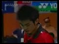 part 3 of 9.lin dan vs. peter gade in the men's singles final of the 2004 thomas cup.