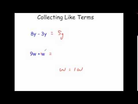 how to collect like terms
